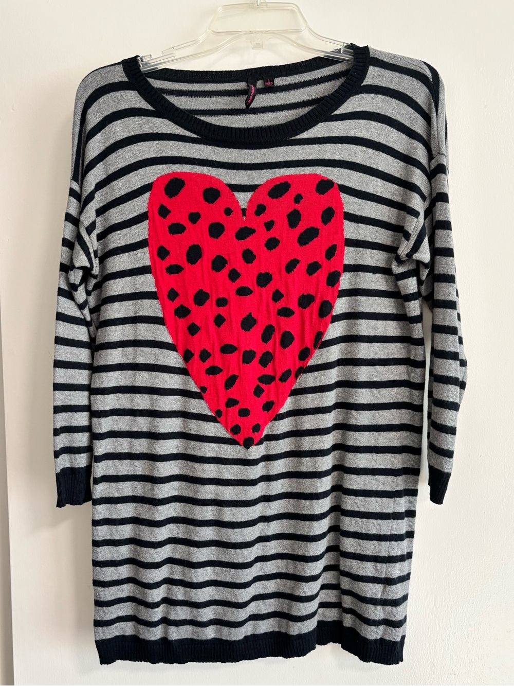 Material Girl Striped Heart Sweater ♥️